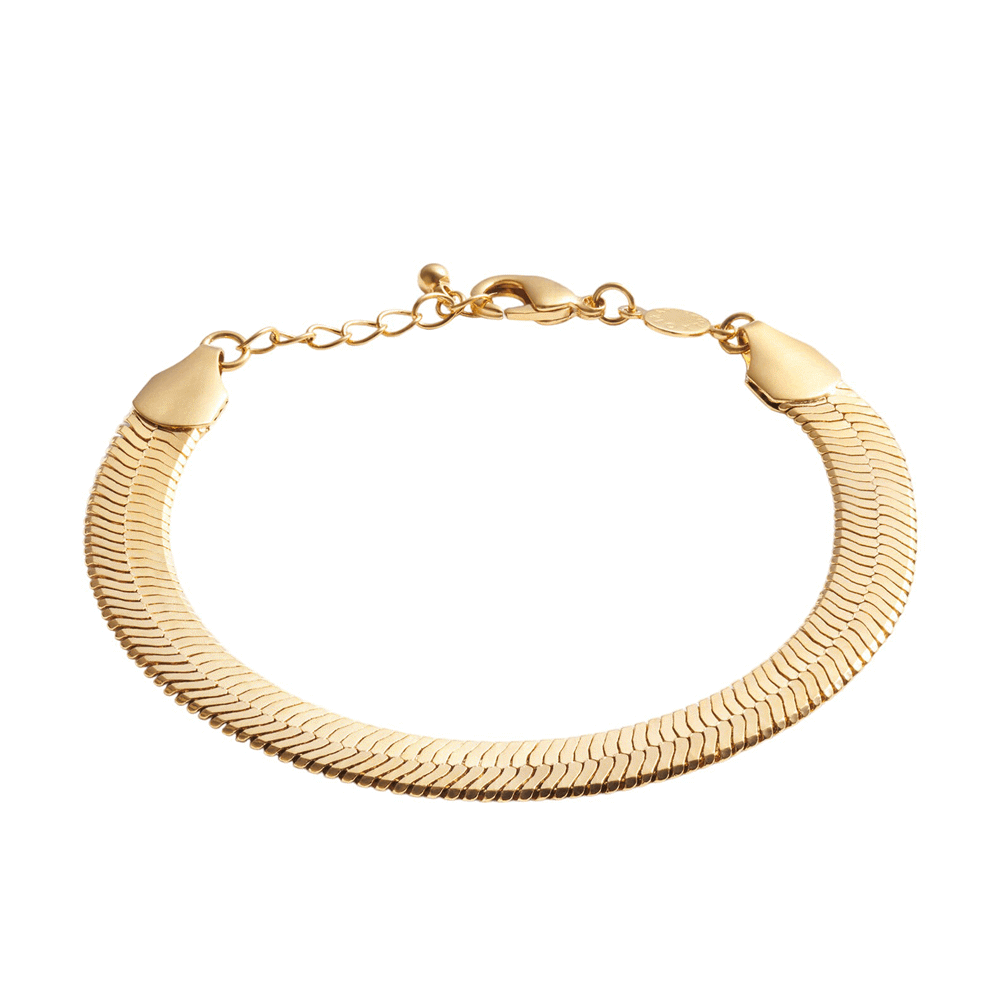 Katie Loxton Ciana Waterproof Gold Large Snake Chain Bracelet